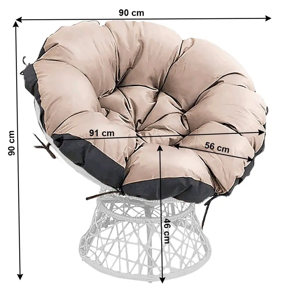 Кресло Mobhaus Triss Big (Gray-Brown/White)