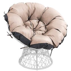 Кресло Mobhaus Triss Big (Gray-Brown/White)