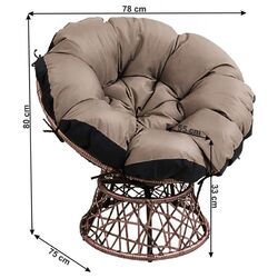 Кресло Mobhaus Triss (Brown/Black/Beige) Thumb