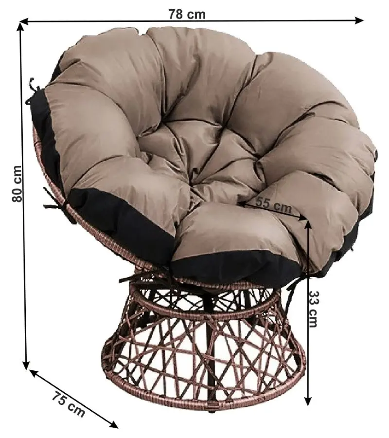 Кресло Mobhaus Triss (Brown/Black/Beige)