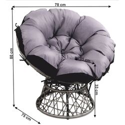 Кресло Mobhaus Triss (Gray/Black) Thumb
