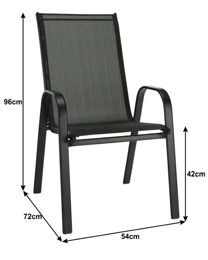 Садовый стул Mobhaus Aldera (Dark Gray/Black)