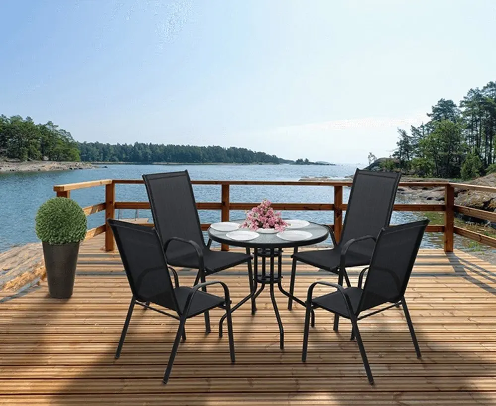 Садовый стул Mobhaus Aldera (Dark Gray/Black)