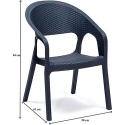 Scaun de gradina ModaLife Garden Rattan (Anthracite) Thumb