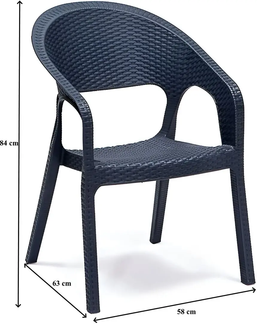 Scaun de gradina ModaLife Garden Rattan (Anthracite)