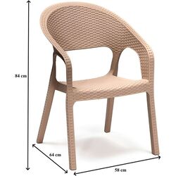Scaun de gradina ModaLife Garden Rattan (Cappuccino) Thumb