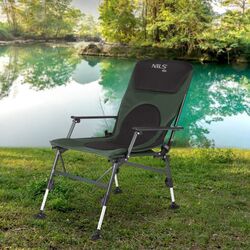 Складной стул Nils Camp NC1801 (Dark Green/Grey)