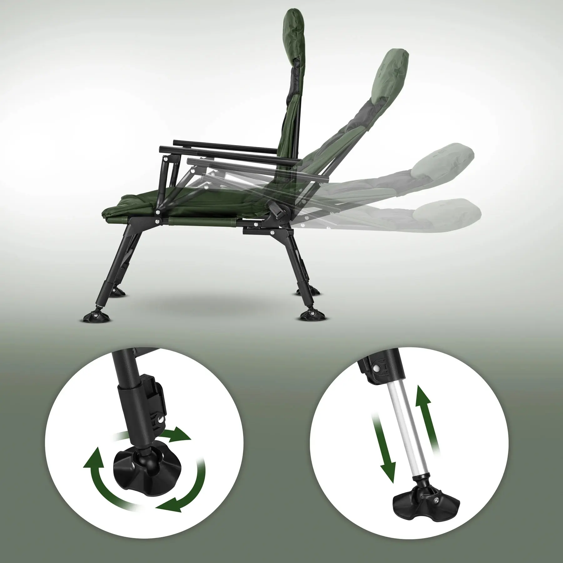 Scaun pliabil Nils Camp NC2702 (Green) - 8