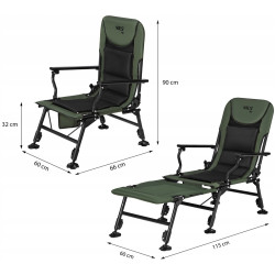 Scaun pliabil Nils Camp NC2703 (Green/Black) Thumb