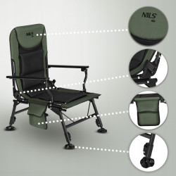 Scaun pliabil Nils Camp NC2703 (Green/Black) Thumb