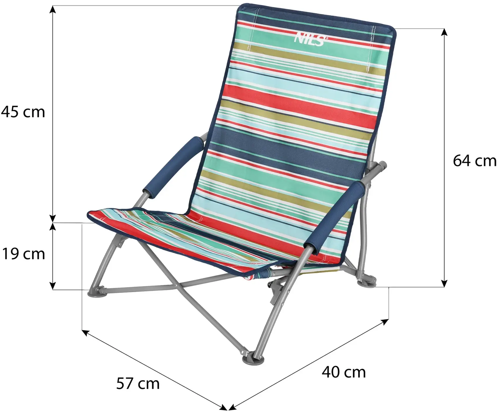Scaun pliabil Nils Camp NC3035 (Blue/Red) - 8