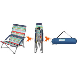 Scaun pliabil Nils Camp NC3035 (Blue/Red) Thumb