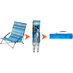 Складной стул Nils Camp NC3035 (Blue/White) Thumb