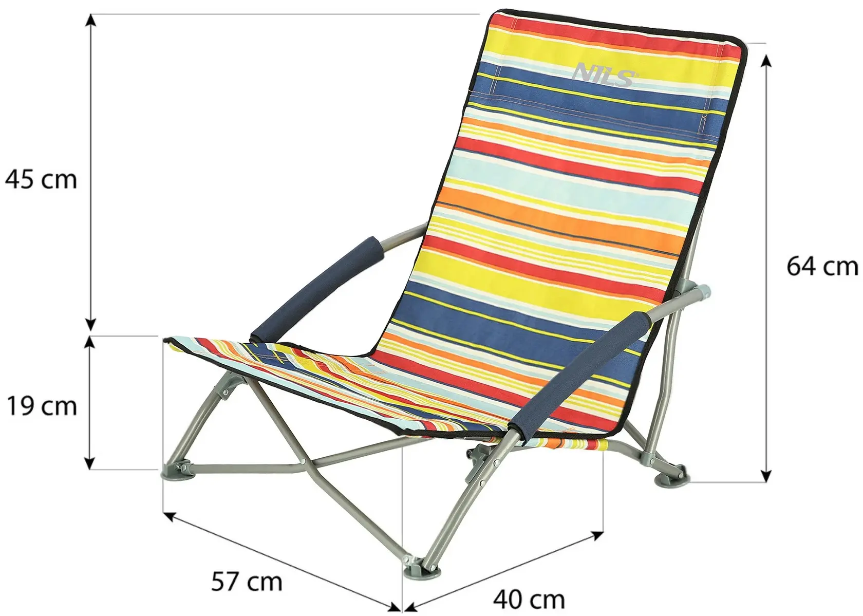 Scaun pliabil Nils Camp NC3035 (Blue/Yellow) - 7