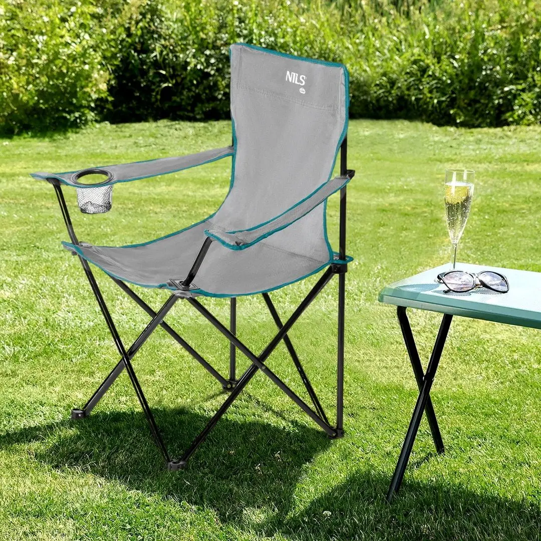 Scaun pliabil Nils Camp NC3044 (Grey)