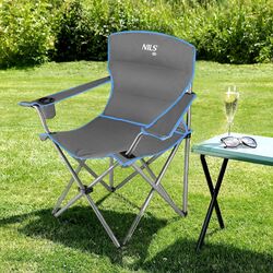 Scaun pliabil Nils Camp NC3079 (Grey/Blue)