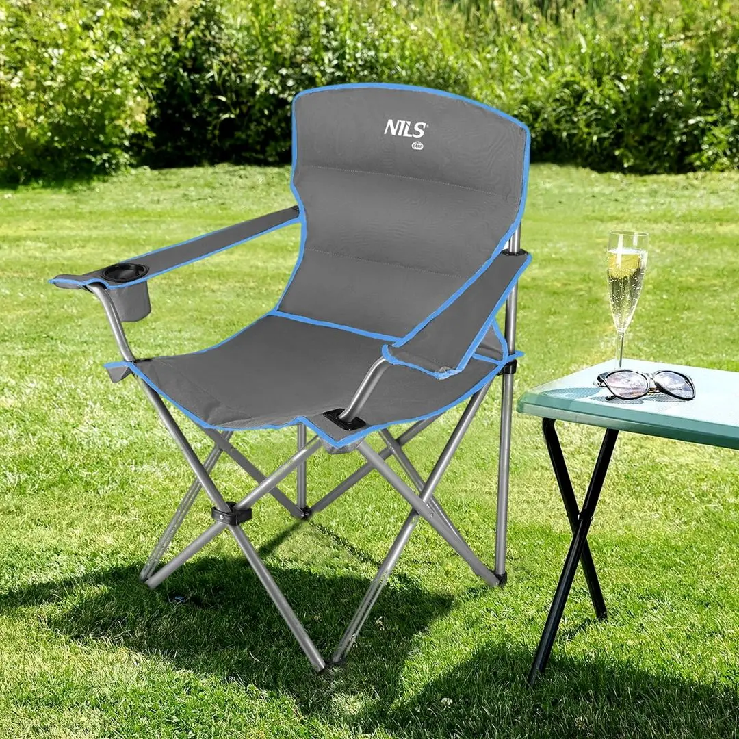 Scaun pliabil Nils Camp NC3079 (Grey/Blue)