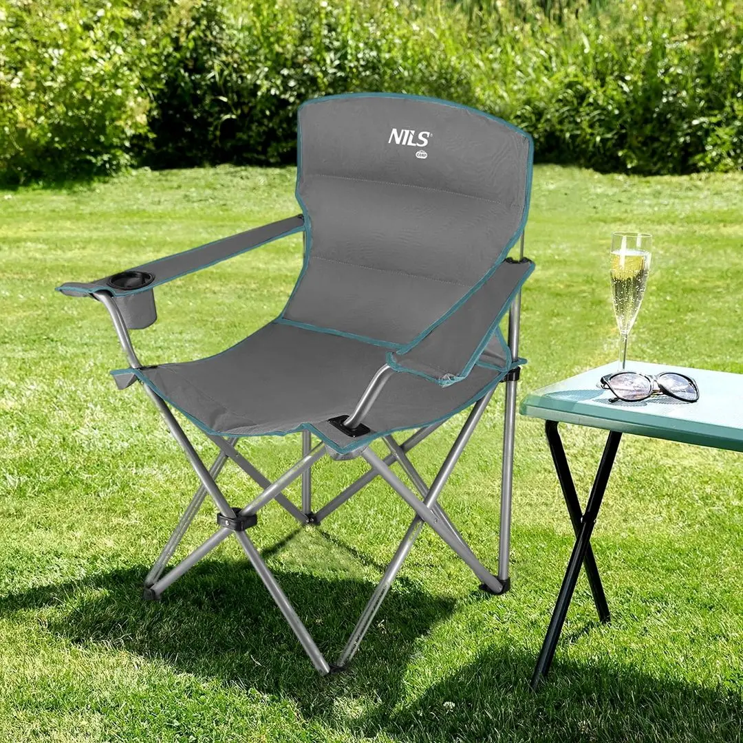 Scaun pliabil Nils Camp NC3079 (Grey/Green)