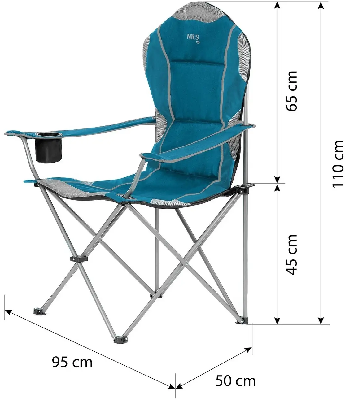 Складной стул Nils Camp NC3080 (Turqoise)