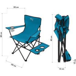 Складной стул Nils Camp NC3301 (Blue/Grey) Thumb