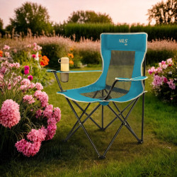 Scaun pliabil Nils Camp NC3302 (Blue/Grey)