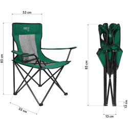 Складной стул Nils Camp NC3302 (Green/Black) Thumb