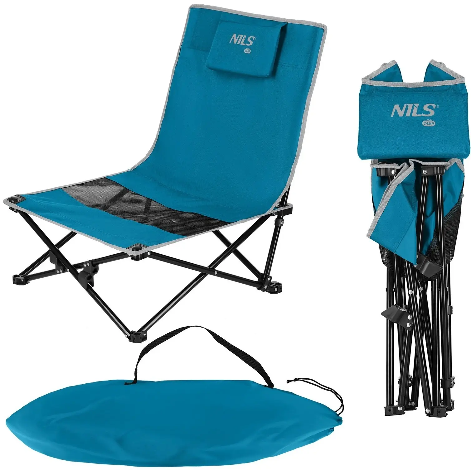 Складной стул Nils Camp NC3306 (Blue/Grey)