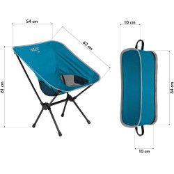 Scaun pliabil Nils Camp NC3320 (Blue) Thumb