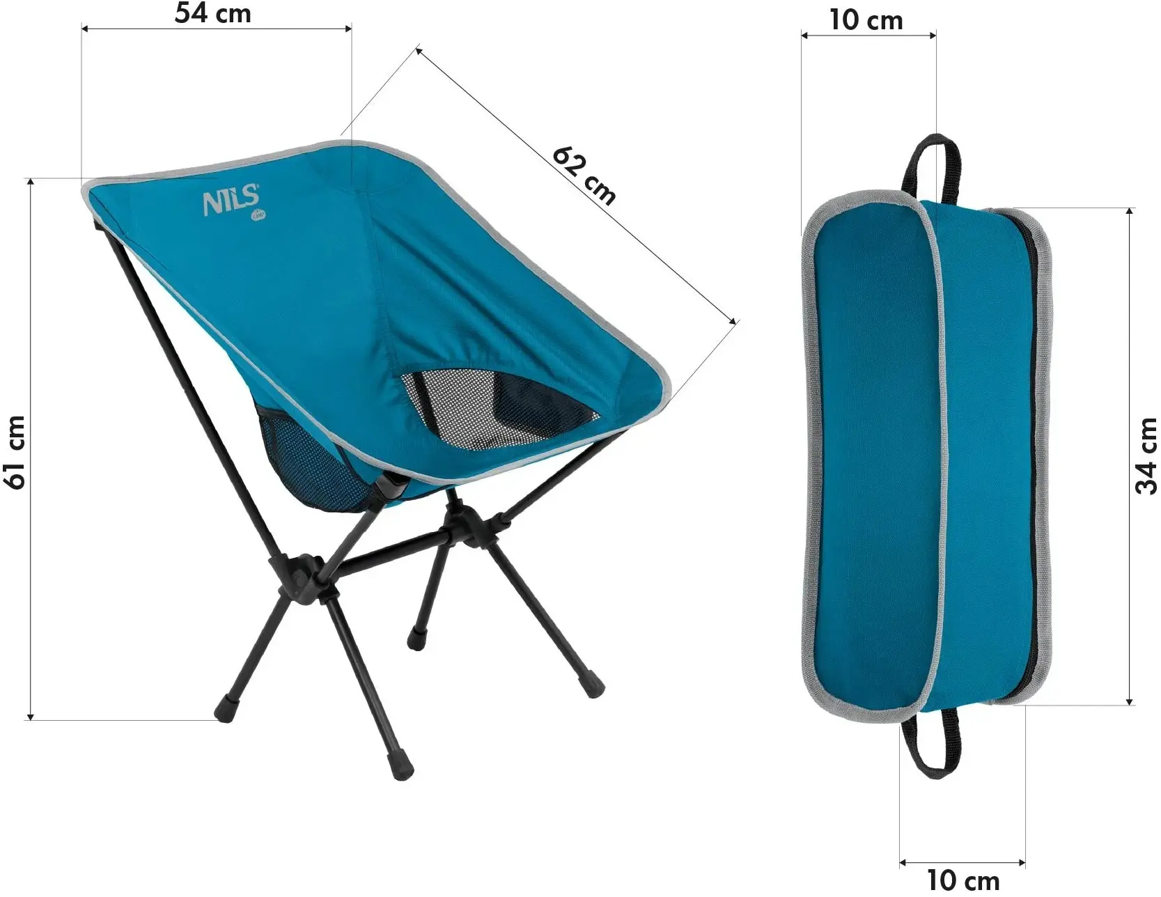 Scaun pliabil Nils Camp NC3320 (Blue) - 10