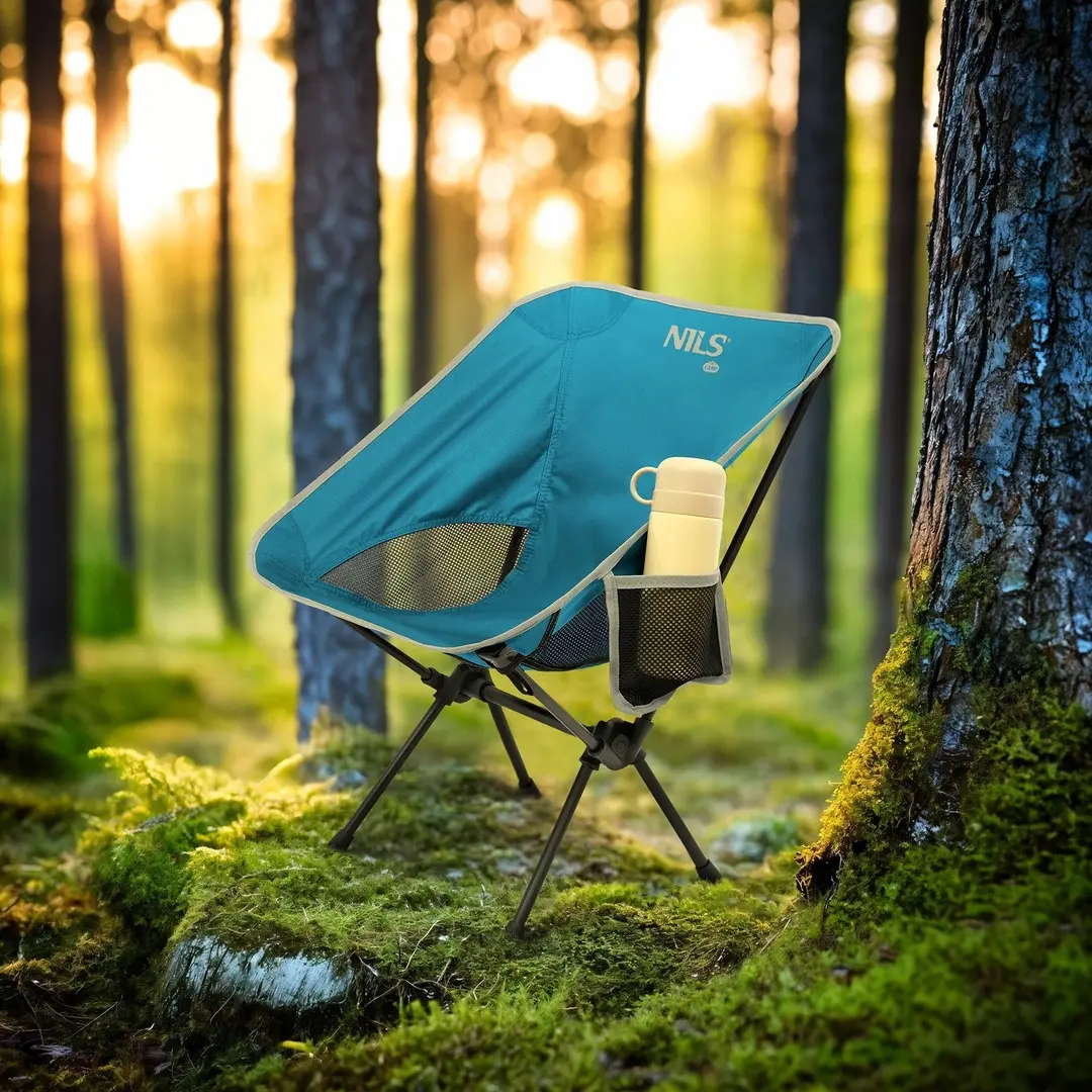 Scaun pliabil Nils Camp NC3320 (Blue)