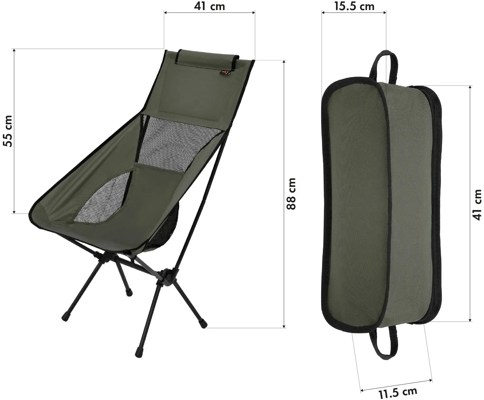 Scaun pliabil Nils Camp C3321 (Khaki) - 10