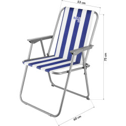 Scaun pliabil Nils Camp NC3503 (Blue/White) Thumb
