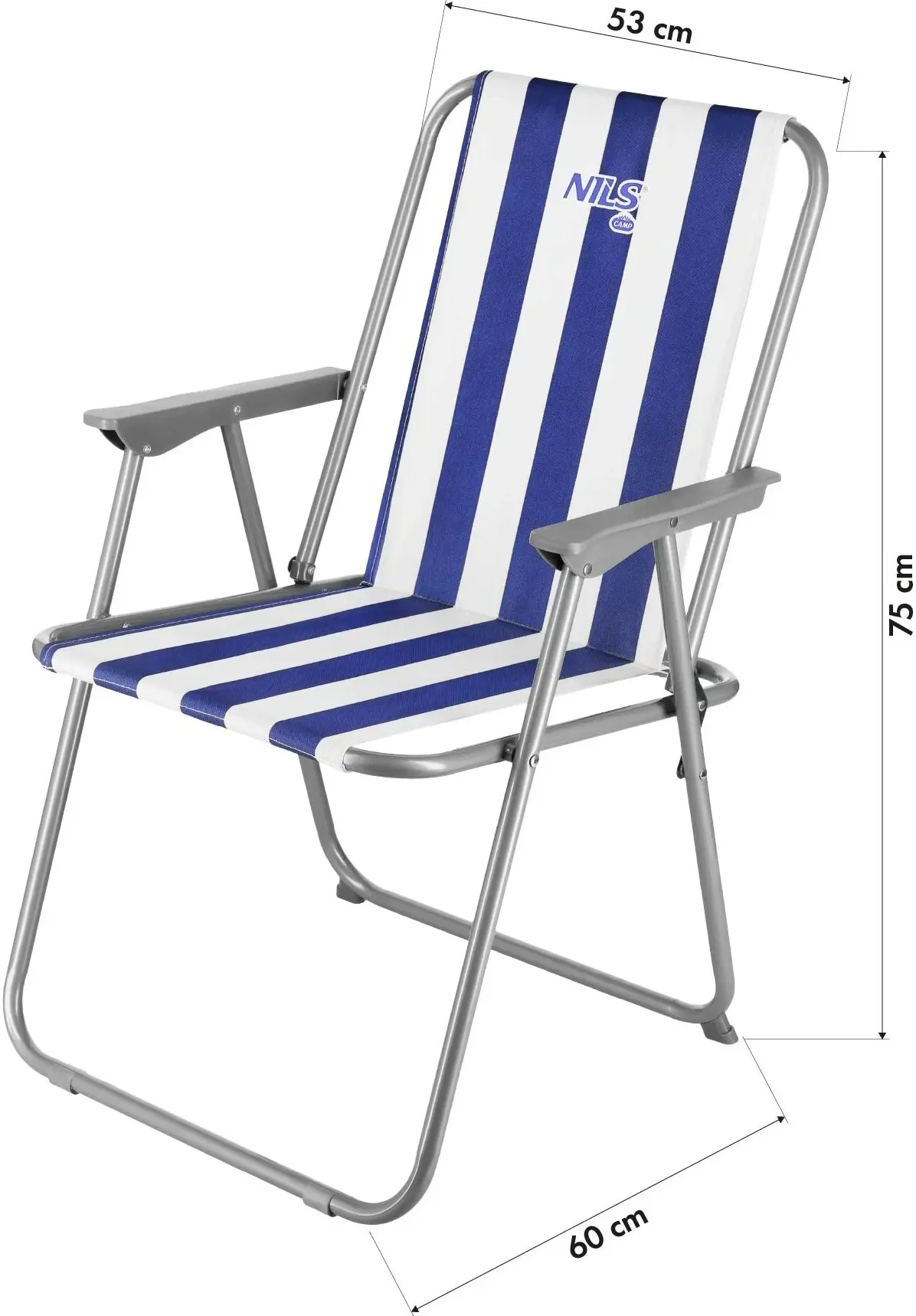 Scaun pliabil Nils Camp NC3503 (Blue/White) - 11