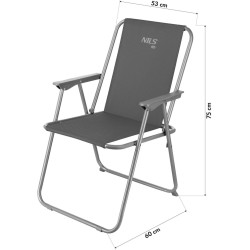 Scaun pliabil Nils Camp NC3503 (Grey) Thumb