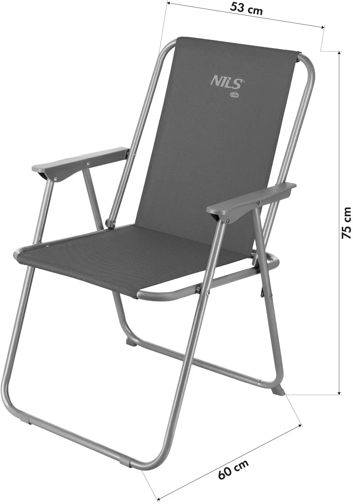 Scaun pliabil Nils Camp NC3503 (Grey) - 12