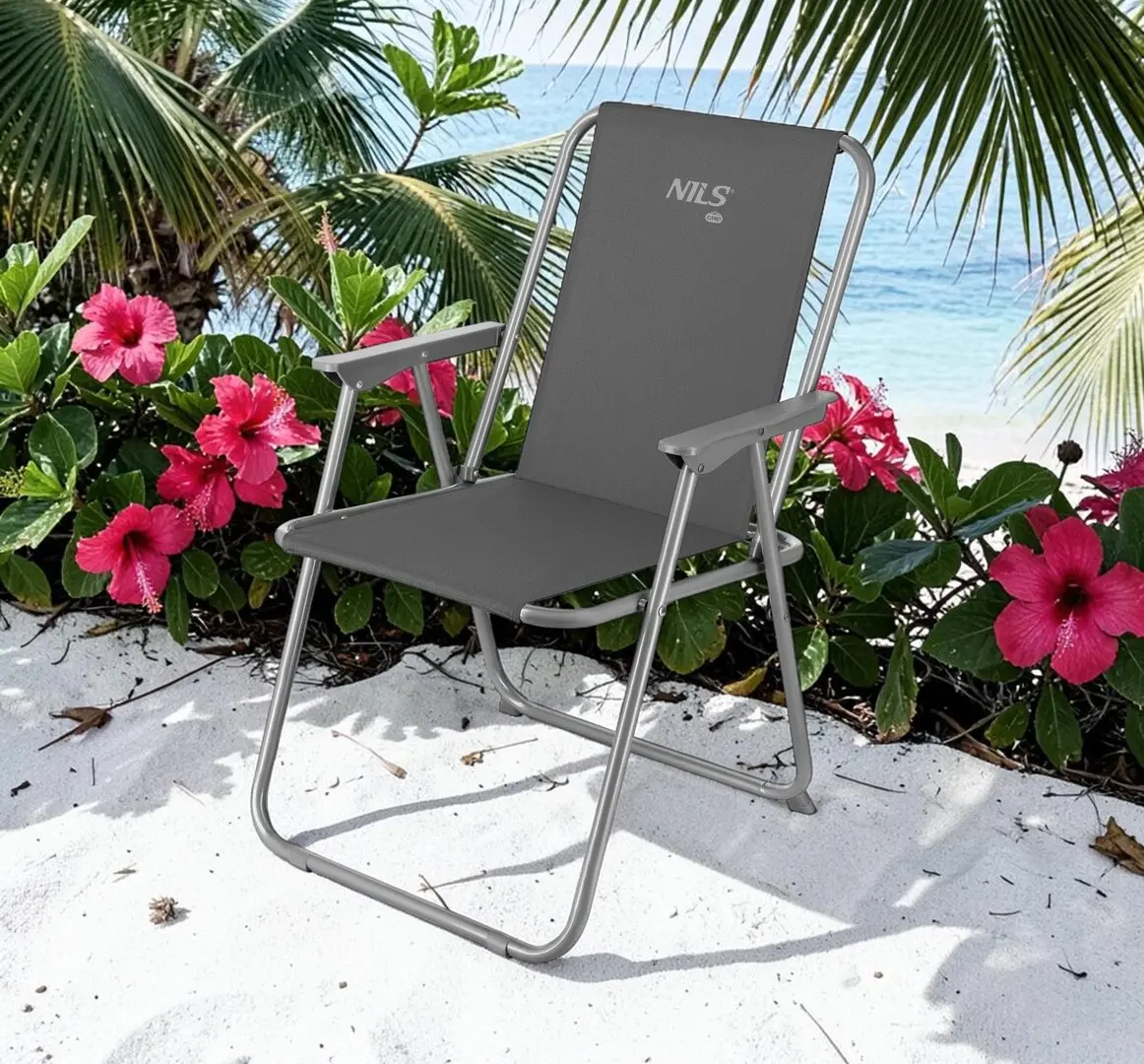 Scaun pliabil Nils Camp NC3503 (Grey)