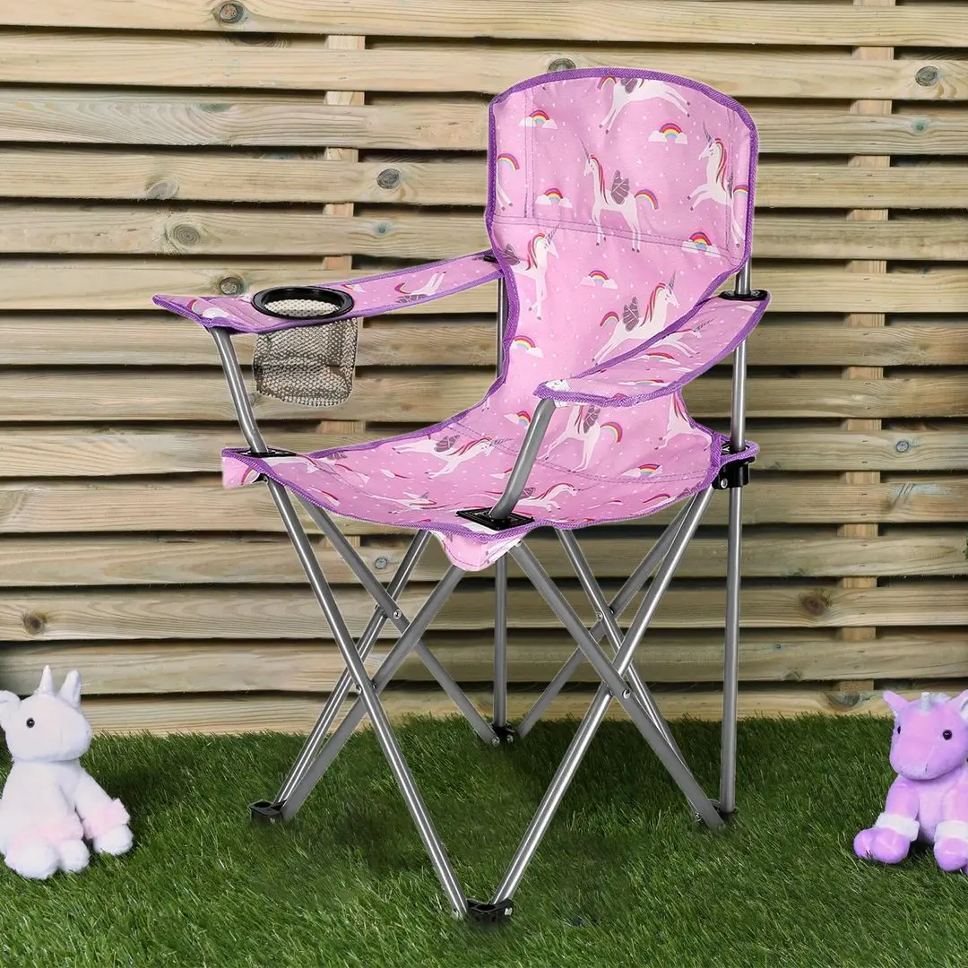 Scaun pliabil Nils Camp Unicorn NC3001 (Pink)