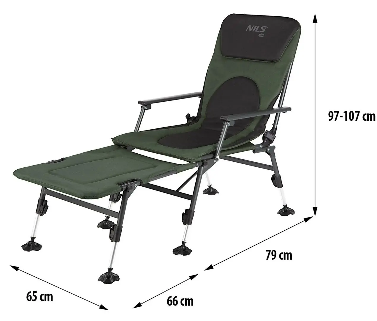 Scaun pliabil Nils Camp NC1802 (Dark Green)