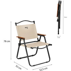 Scaun pliabil Nils Camp NC4307 (Beige) Thumb