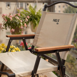 Scaun pliabil Nils Camp NC4307 (Beige) Thumb