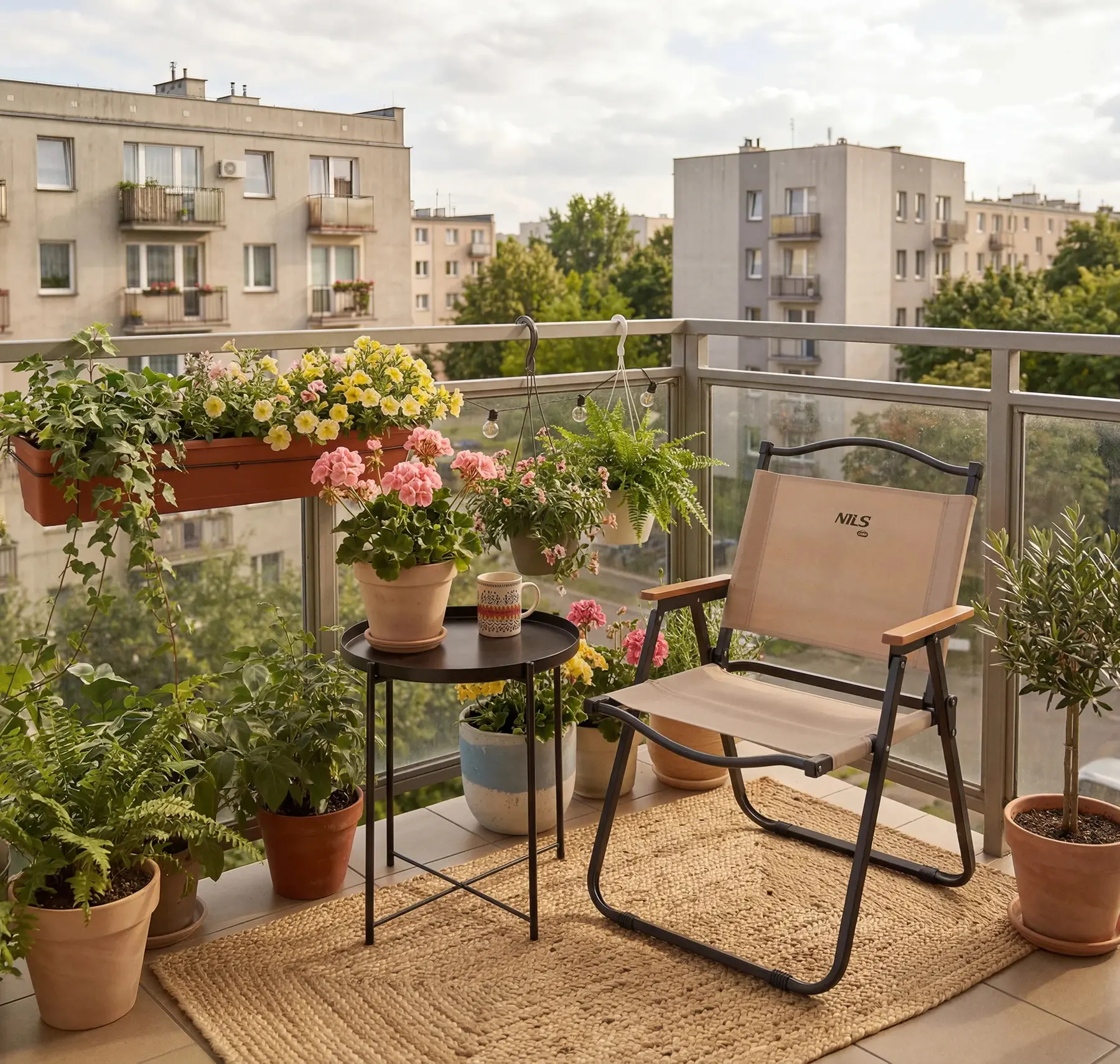 Scaun pliabil Nils Camp NC4307 (Beige) - 10