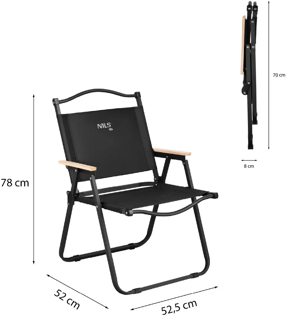 Scaun pliabil Nils Camp NC4307 (Black) - 4
