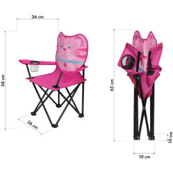 Scaun pliabil Nils Fun NC3305 Cat (Pink) Thumb