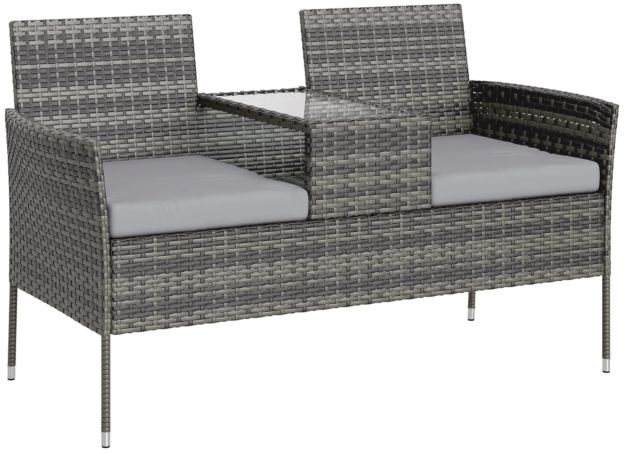 Scaun dublu de gradina Outsunny 867-181V71CG (Grey) - 2