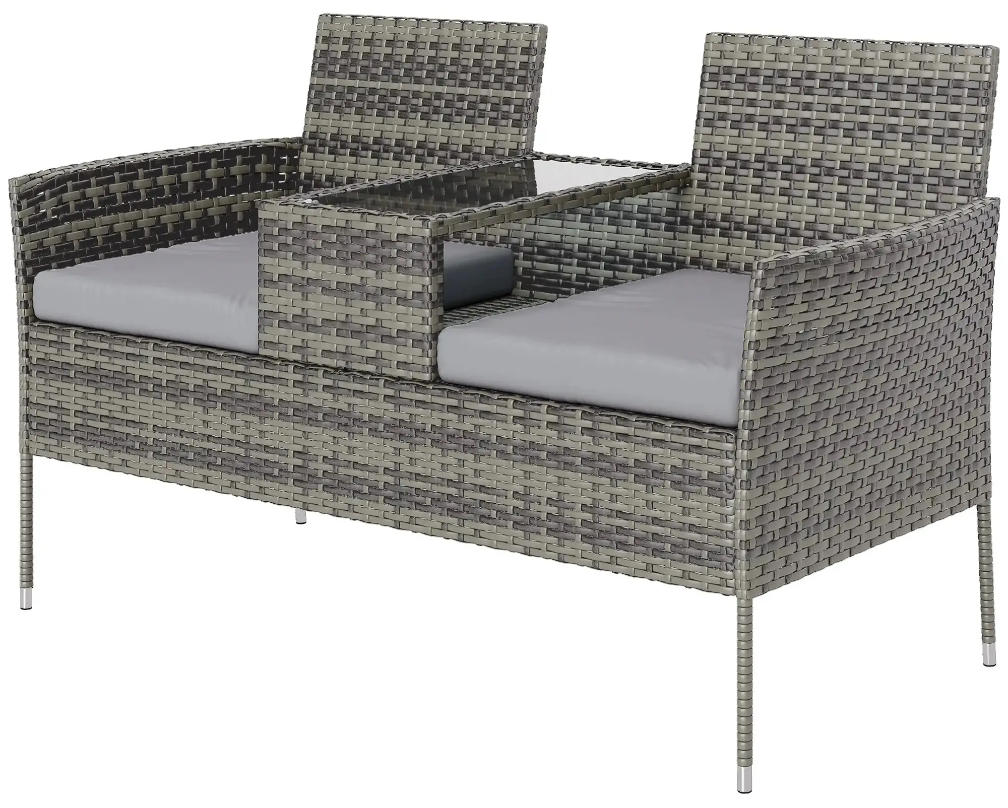 Scaun dublu de gradina Outsunny 867-181V71CG (Grey) - 3