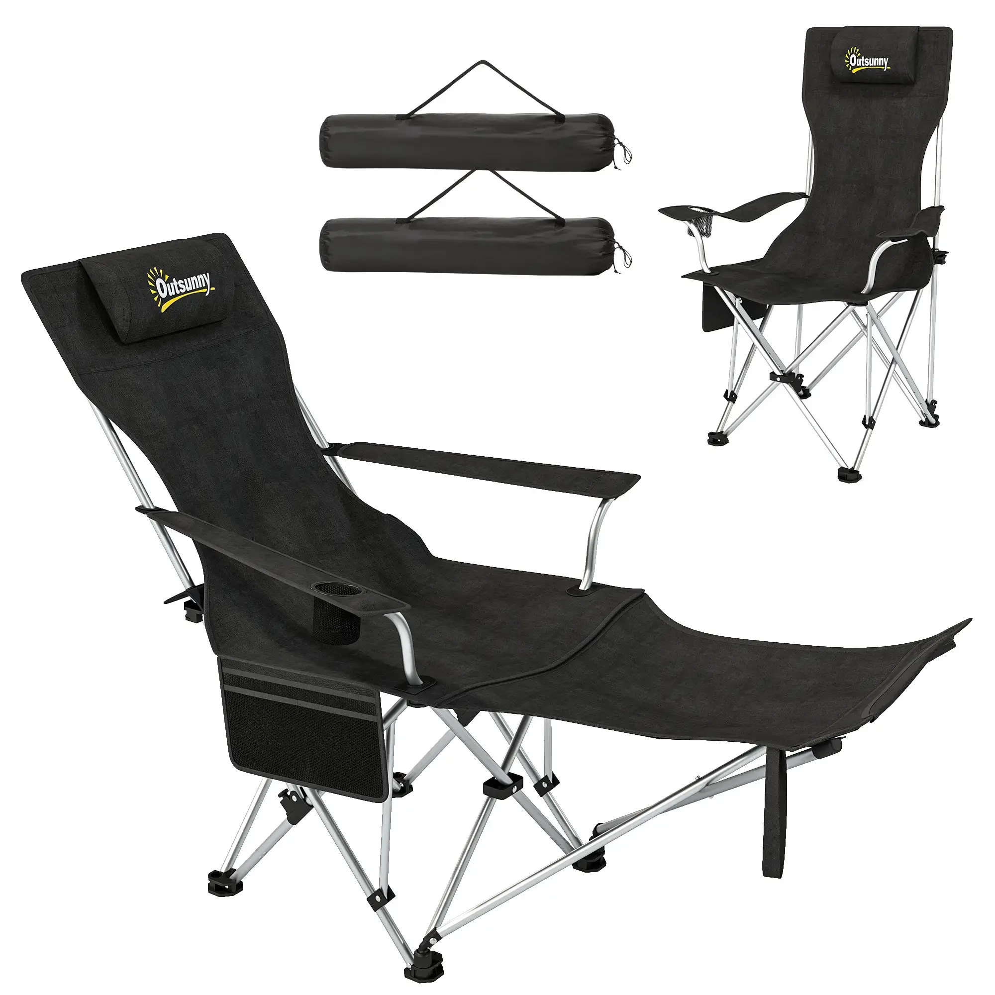 Set scaunde de camping Outsunny A20-513V00BK (Black) - 3