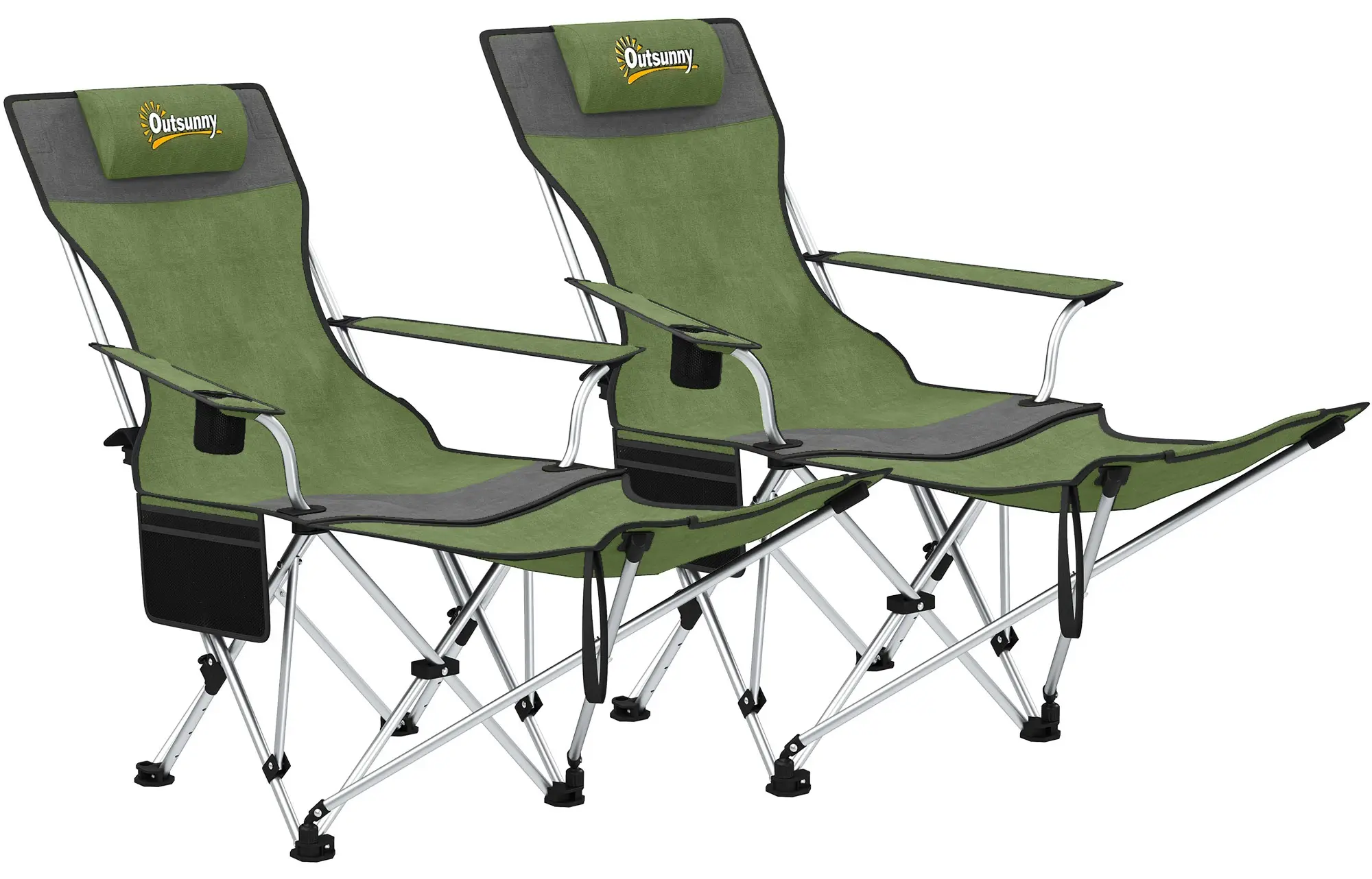 Set scaune de camping Outsunny A20-513V00DG (Dark Green) - 2
