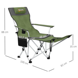 Set scaune de camping Outsunny A20-513V00DG (Dark Green) Thumb