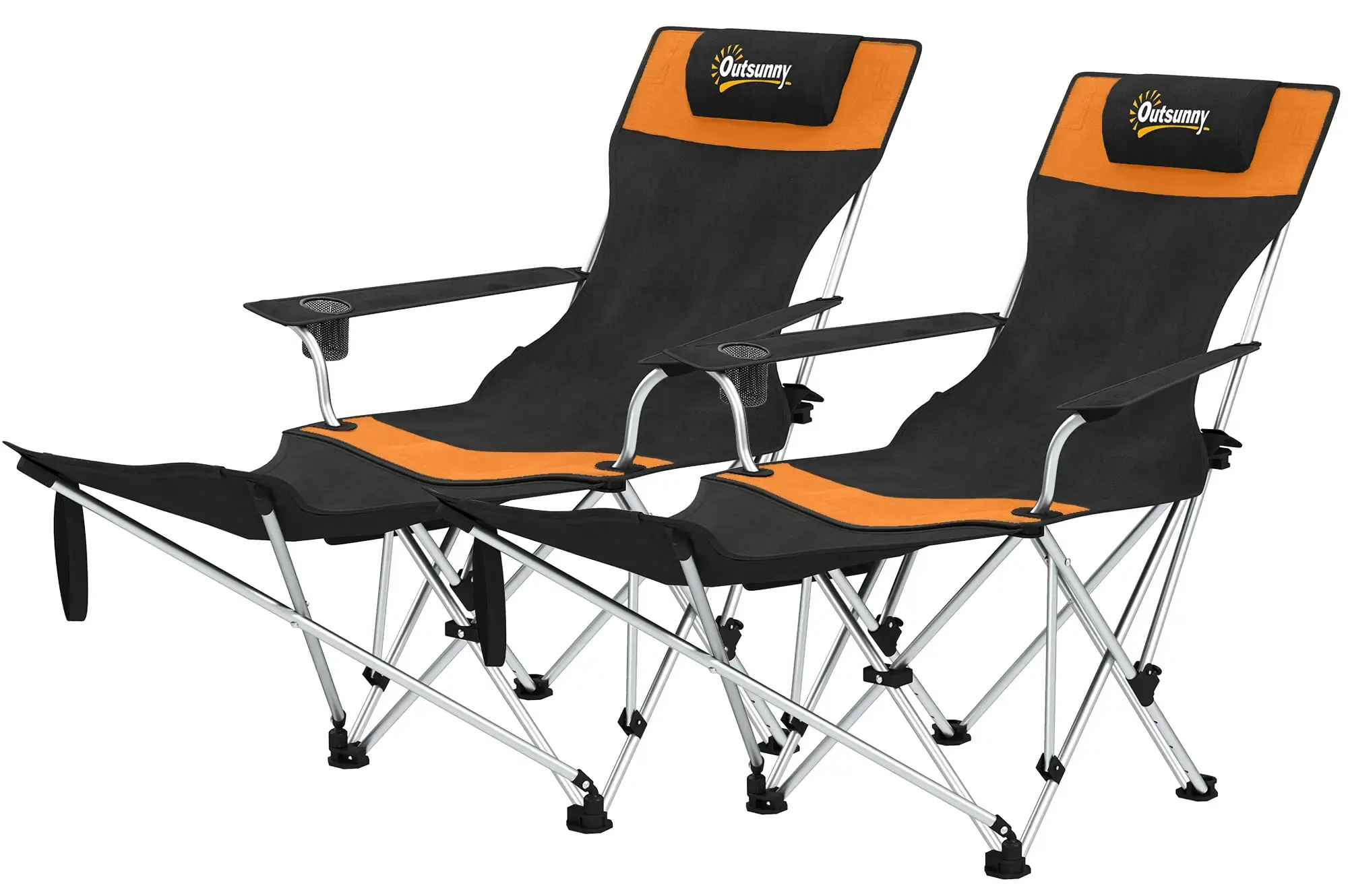 Set scaune de camping Outsunny A20-513V00OG (Black/Orange) - 3