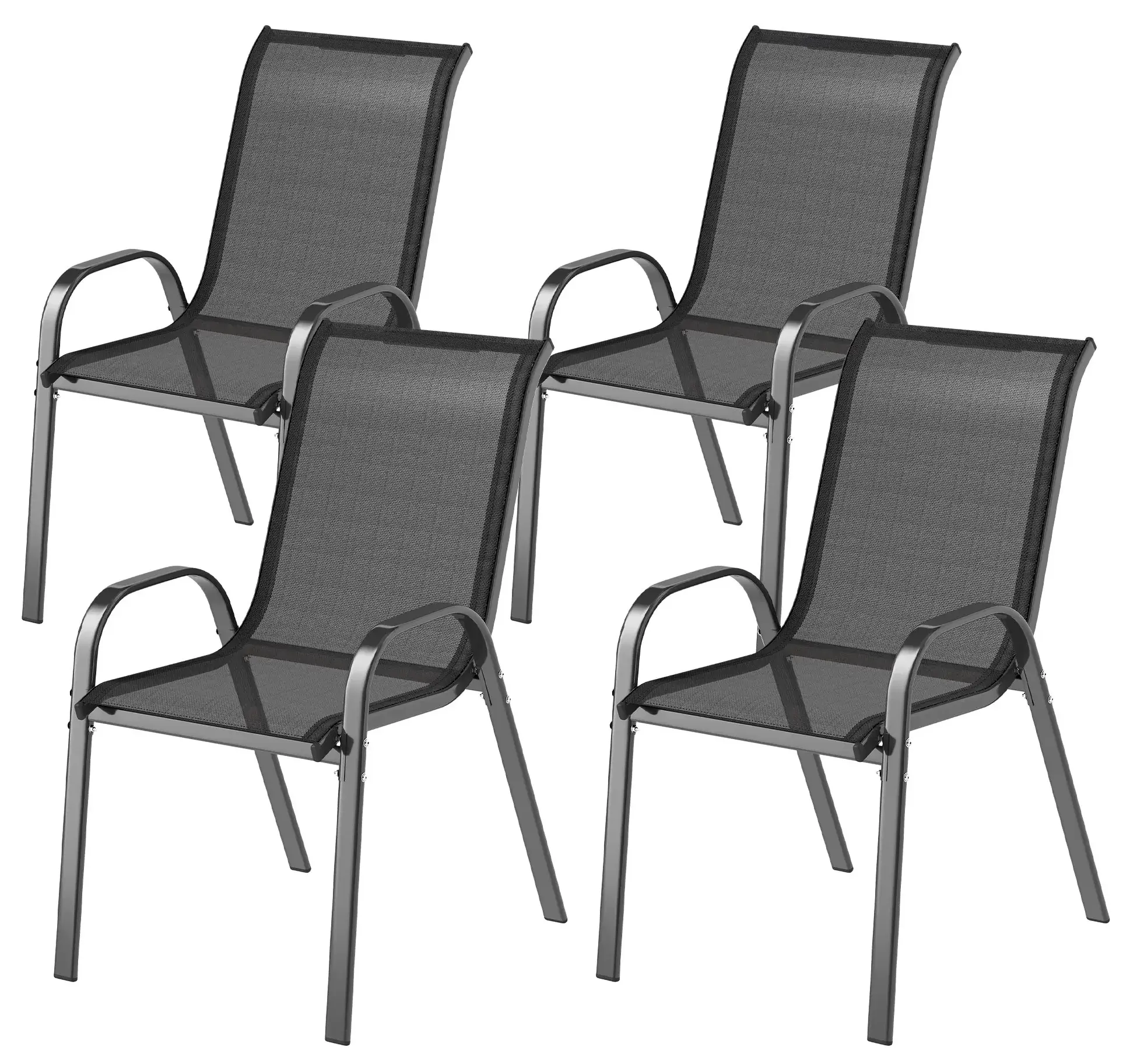 Комплект садовых стульев Outsunny 84G-668V01BK (Black) - 2